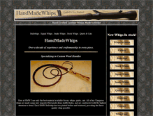 Tablet Screenshot of handmadewhips.com
